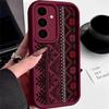 Complex Pattern Shockproof Case For Samsung S25 Ultra S24 FE S23 A56 A36 A16 A15 A55 A35 A26 Soft Silicone Matte Lens Protection TPU Phone Cover
