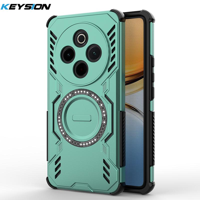 KEYSION Полый чехол для отвода тепла для IQOO Z10 5G Силикон+ПК Магнитное охлаждение Ударопрочная задняя крышка для телефона для VIVO IQOO Z10