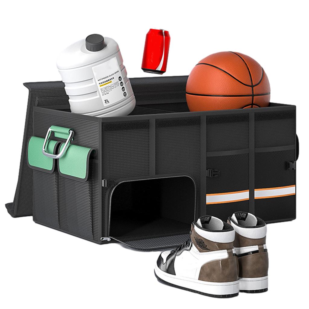 Ящик для хранения в багажнике автомобиля, многосекционная сумка-органайзер, противоскользящая складная сумка для хранения вещей, органайзер для уборки салона автомобиля