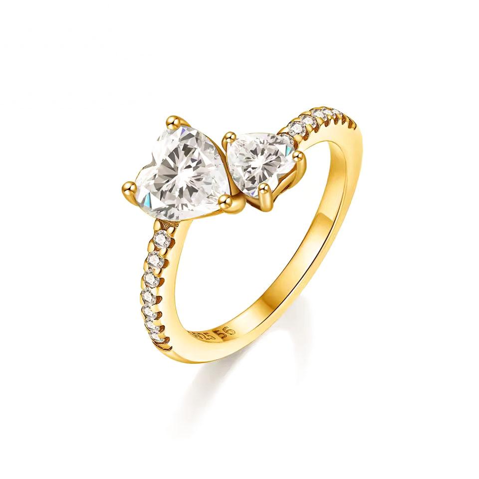 Кольцо из серебра 925 пробы с розовым бантом, Вечное, Красные и синие кольца на пальцы в форме сердца для женщин, Свадебное кольцо с кристаллами, Ювелирное украшение, Подарок 2025