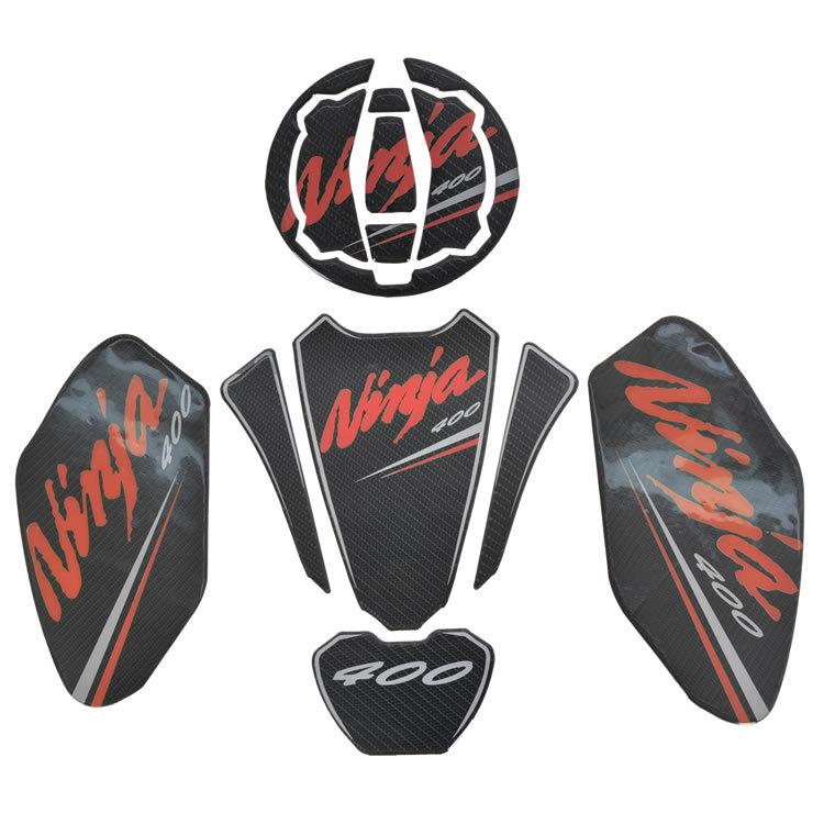 Наклейки на бак и наклейки-рыбья кость из углеродного волокна для Kawasaki Ninja 400