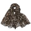 Leopard Print Scarf Female Retro Premium Sense Bali Yarn Beach Print Commuter Thin Silk Scarf Shawl
