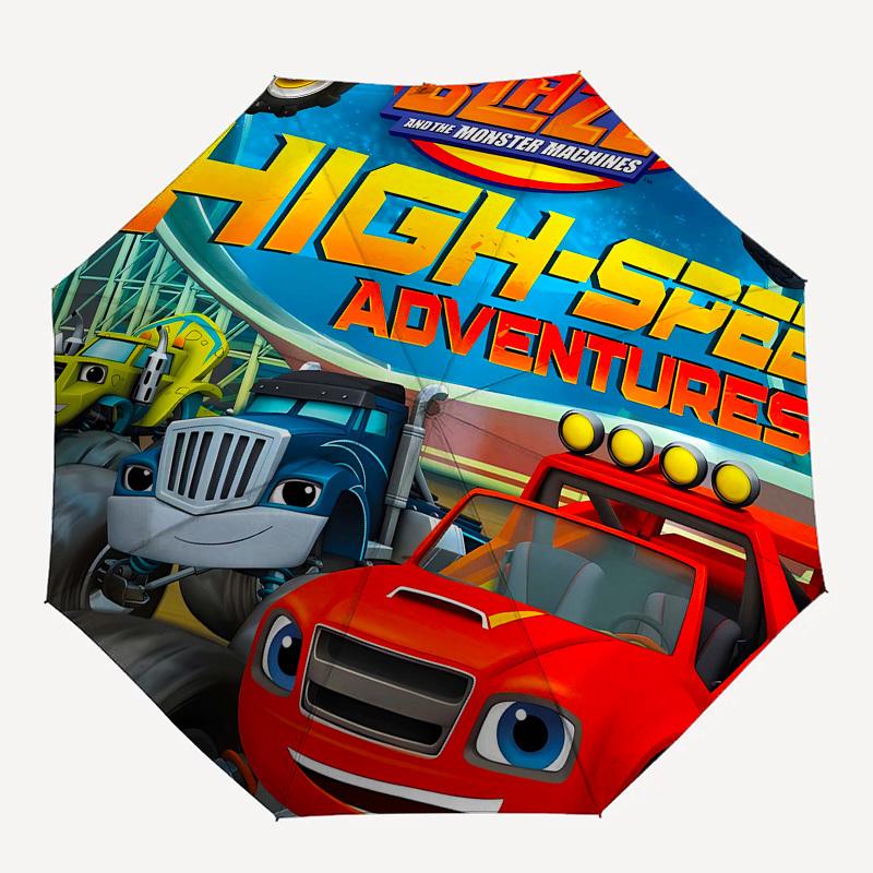 Blaze, Monster Machines Автоматическое Открытие и Закрытие, 8 ребер Жесткости Портативный Зонт, Подходит для Мужчин и Женщин В Любое Время Года Идеальный