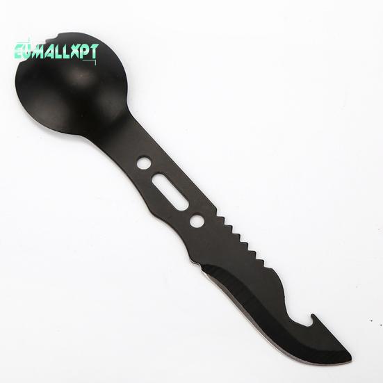 Вилка для кемпинга, антикоррозийная многоразовая ложка, нож из нержавеющей стали, открывалка для бутылок, инструмент для скалолазания