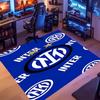 1pc FC Inter Milan logo Entrance Mat, Non-Slip Mat Area Rug,Room Decor, Outdoor Decor, Kitchen Rug,Doormat - Machine Washable, Easy to Clean