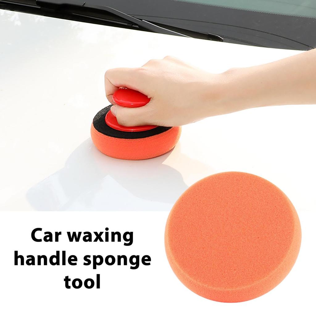 Car Sponge - Applicator with Handle, High Density Sponge Polishing Sponge, Car