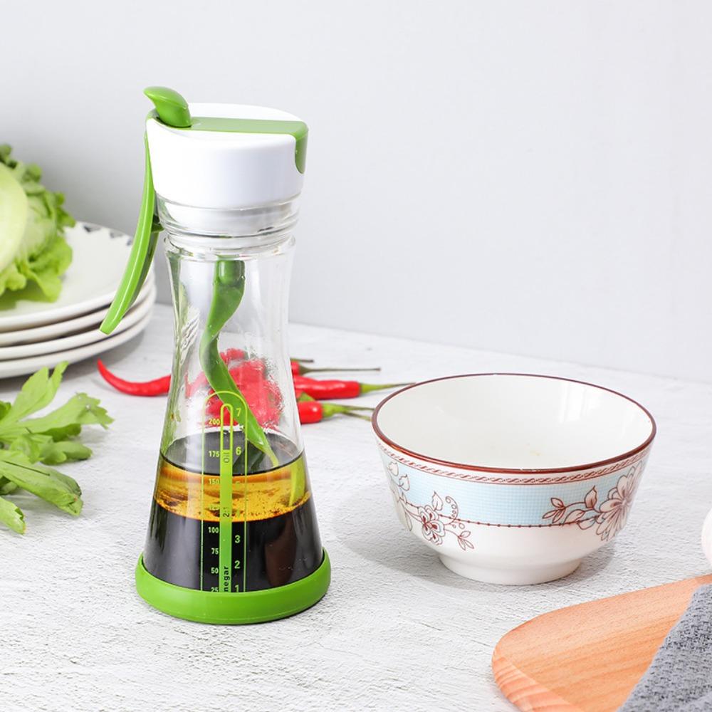 Transparent Salad Dressing Bottle Leak Proof Vinaigrette Container Creative Cruet  BBQ