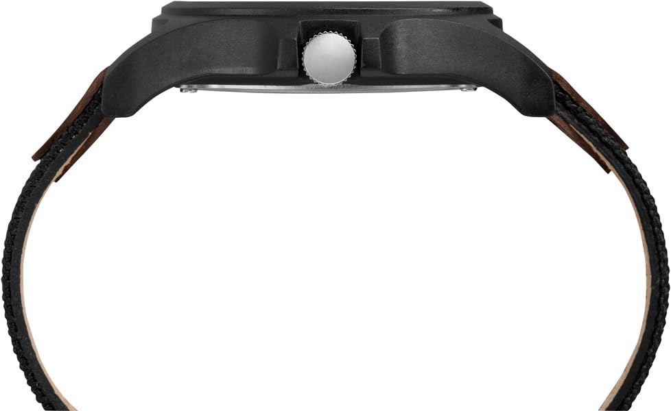 Мужские часы Timex TW4B08200 Expedition Acadia, цвет черный, коричневый, белый, кожа, нейлоновый ремешок