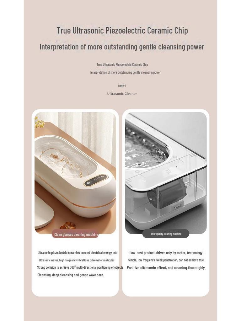 Усовершенствованный автоматический очиститель очков: Превосходство над ультразвуковыми приборами, компактный дизайн для домашнего использования
