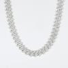 Trendy Cuban Chain Men's Hip Hop Style Alloy Full Diamond Fashion Explosive Necklace Hot Sale