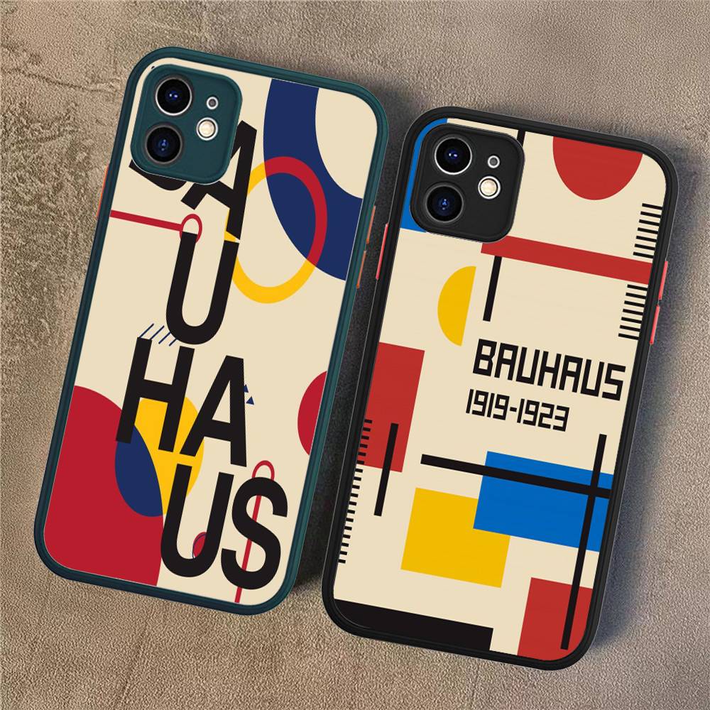 B-Bauhaus Fashion Retro Art For IPhone 16 15 14 13 12 11 Pro Max X XS MAX Plus Translucent Black Phone Cover