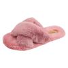 Fashion Women Fashion Warm Fluffy Slippers Cozy Faux Fur Cross Indoor Floor Slides Flat Soft Furry Ladies Female Celebrities Flip Flops
