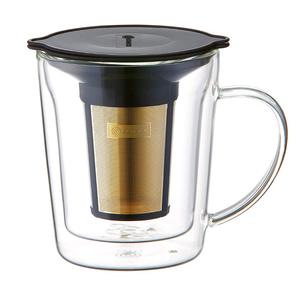 [Official] Cores Gold Filter Double Wall Mug 300ml C412 3 Month Extended Warranty Freshly Ground CoffeeTea HotColdNo Extraction Equipment Required