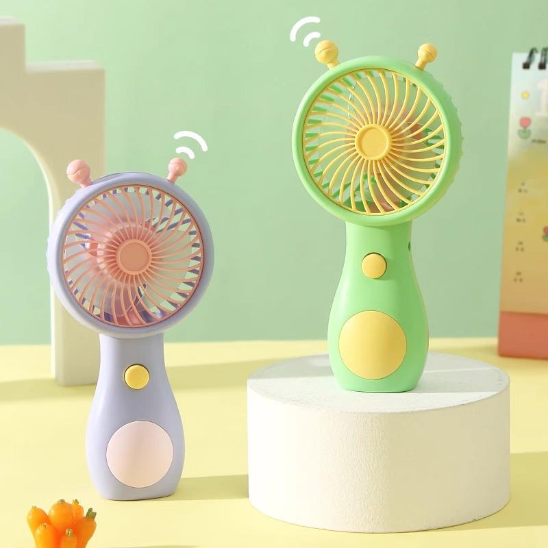 Cute Macaron Snail USB Mini Handheld Fan – Silent, Rechargeable & Portable