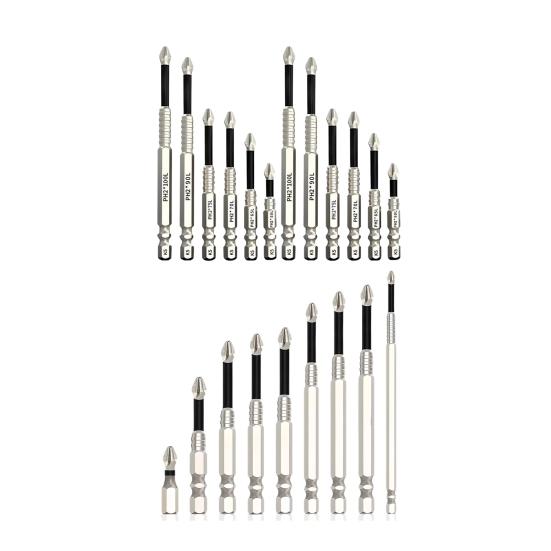 Набор из 9/12 сверл, нержавеющие, противоскользящие, магнитные, широкие, для электрической отвертки