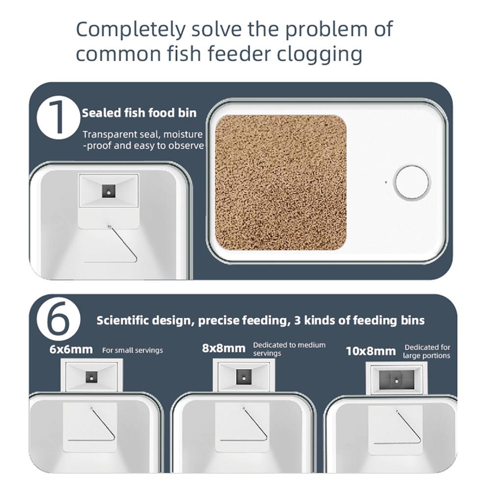 Wi-Fi интеллектуальная автоматическая кормушка для аквариума, кормушка для золотых рыбок, 100 мл, кормушка для рыб большой емкости
