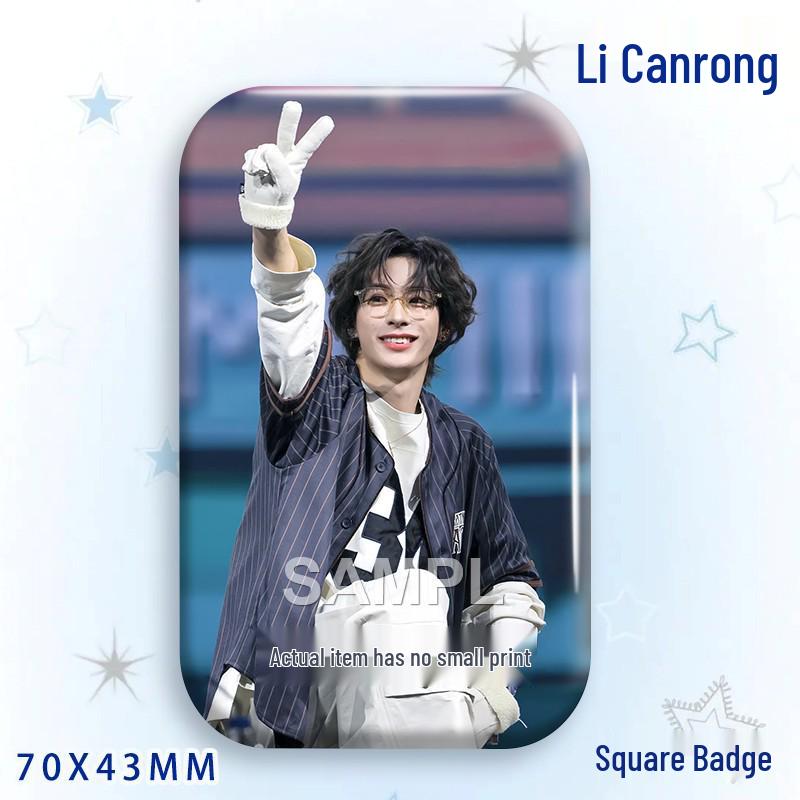 Li Canrong Concert Star Badge Laser Sticker Brooch Ornament