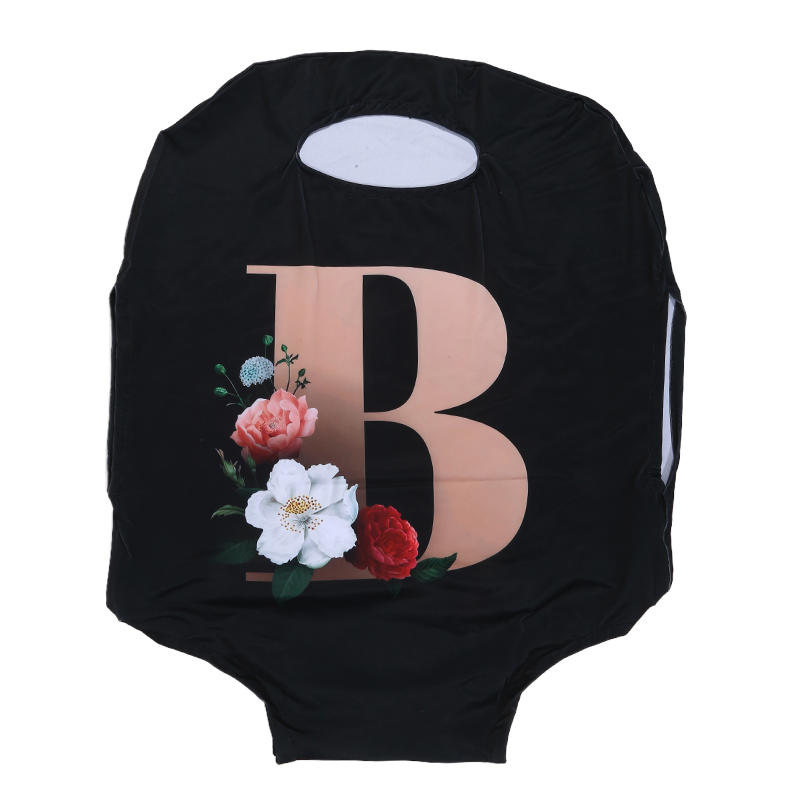 1 шт. Чехол для багажа с цветочным принтом и алфавитом, утолщенный, складной, защитный чехол для чемодана (19''-28''), Дорожные принадлежности, моющийся чехол для чемодана на колесиках, защитный чехол