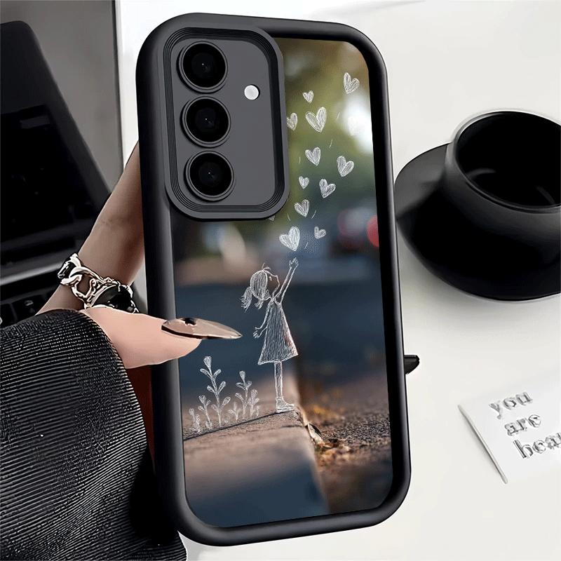 Nature Cute Child Painting Style Soft Phone Case for Samsung Galaxy S26 Ultra S25 Edge S24 S23 S22 Plus S21 S20 FE 5G Shell Sili