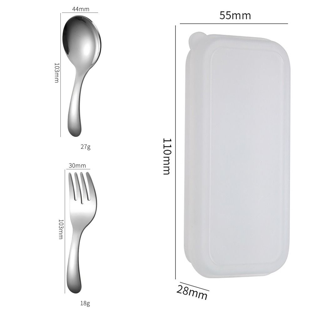 Набор ложек и вилок из нержавеющей стали 304, инструмент для десертов и фруктов, кухонные принадлежности для детей, студентов, офиса