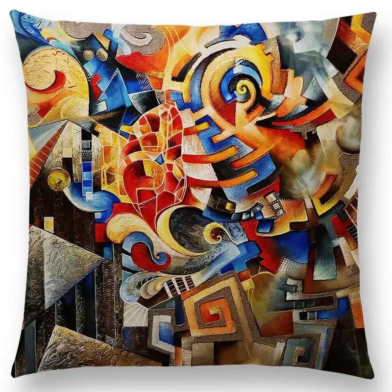 Новая d напечатанная великолепная абстрактная картина скульптура таинственный узор фантастическая наволочка для дивана наволочка для подушки