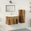 Bathroom Furniture Set 4 Pieces Brown Engineered Wood