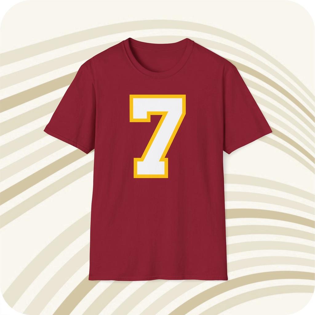 Joe Theismann Washington Commanders NFL #7 Jersey T shirt - Front & Back Print