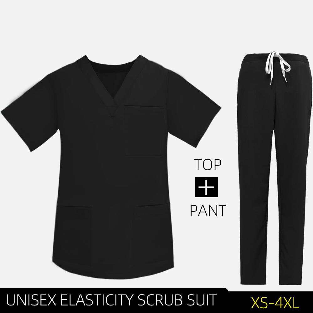 Women Men Hospital Working Scrubs Set Operating Room Scrubs Medical Uniform Medical Supplies Workwear Dental Surgery Nurse Suits