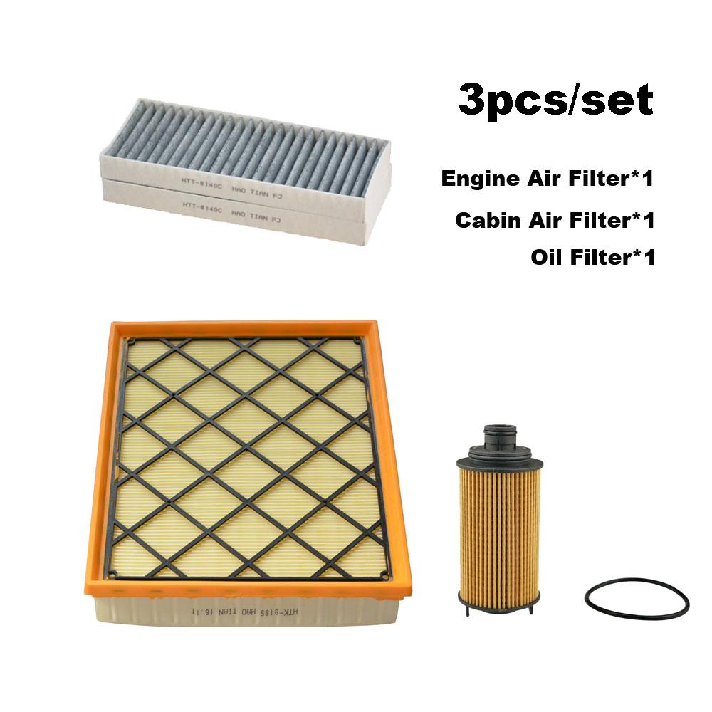3pcs Filter Set For Saic MG Roewe RX8 2.0T 30T 2017- Cabin AC Fresh Air Oil Filter Engine Auto Replacement Parts EB3G9601AA
