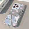 Простой красочный чехол для телефона в виде сердца для iPhone 17 Air 16 15 14 13 12 11 Pro Max X XS XR 7 8 Plus 16e SE2 Креативный зеркальный чехол