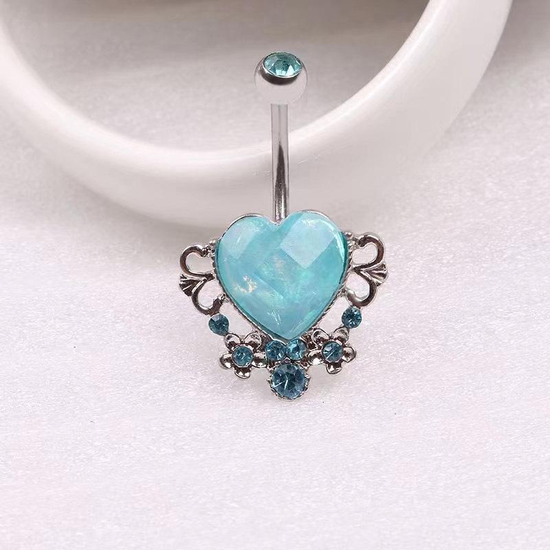 Нержавеющая сталь бабочка гипоаллергенный пупок пупок кольцо японская и корейская синяя серия Простые модные сексуальные украшения богини