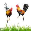 2 шт. Декор Петух Статуя Курицы Уличное Садовое Украшение Дворовое Искусство Фигурка Скульптура