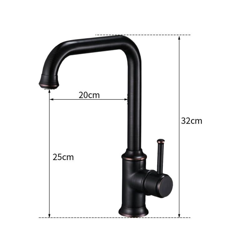 Kitchen Faucets Matte Black Color Brass Crane Kitchen Faucets Hot and Cold Water Mixer Tap Single Hole Mixer Tap WF-18059