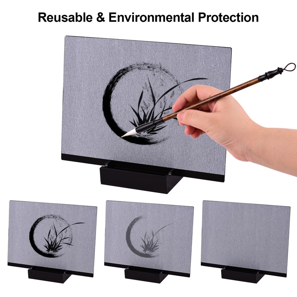 Reusable Buddha Board Artist Board Paint with Water Brush & Stand Release Pressure Relaxation