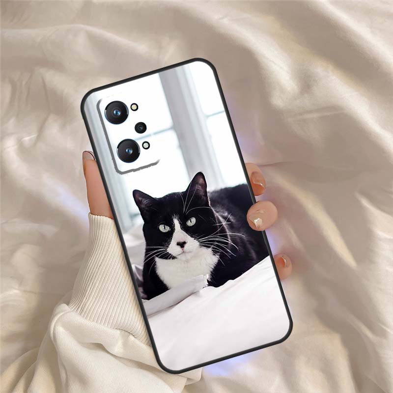 Милый чехол с животным-кошкой для Realme 15 14 11 12 13 Pro Plus C65 C67 C71 C63 C61 C55 C51 C53 C35 C75 GT6 GT7 Pro