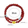 Designer Natural South Red Agate & Amber Beaded Women's Bracelet - High-Quality Fashion Accessory