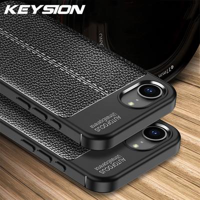 KEYSION Противоударный чехол для iPhone 16e Мягкий силиконовый кожаный чехол-накладка в деловом стиле для iPhone 16e 2025