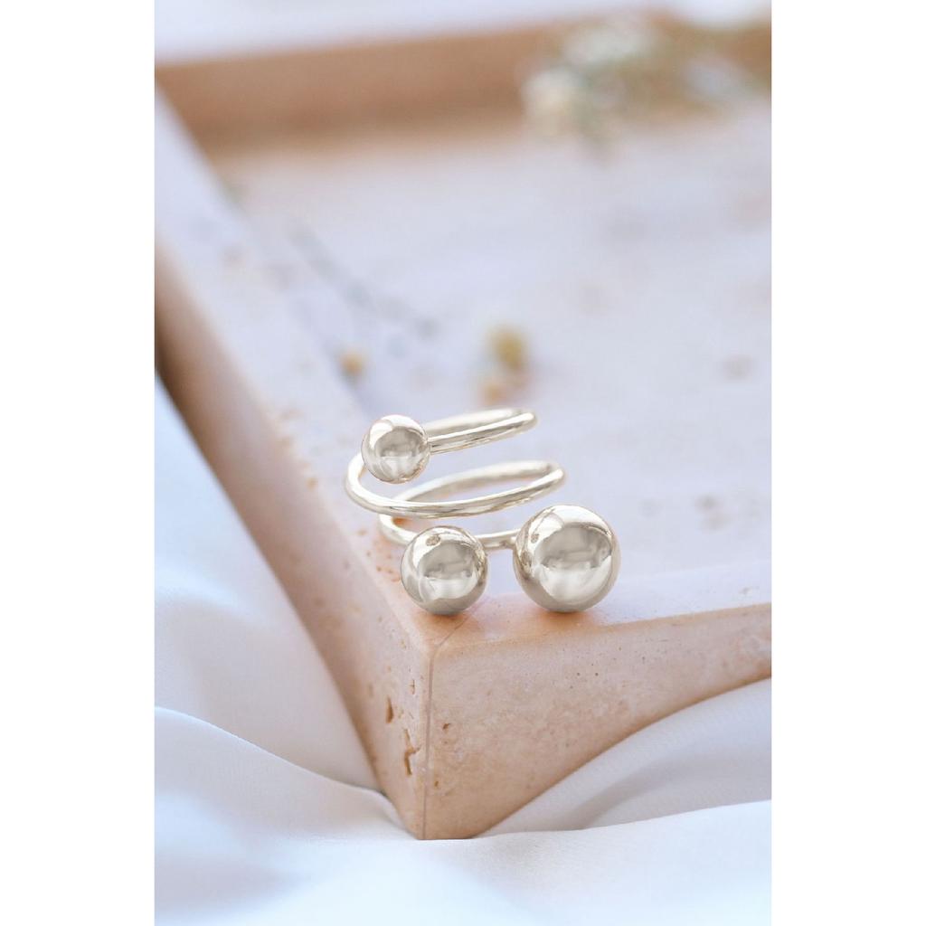 Комплект золотых колец с пузырьками