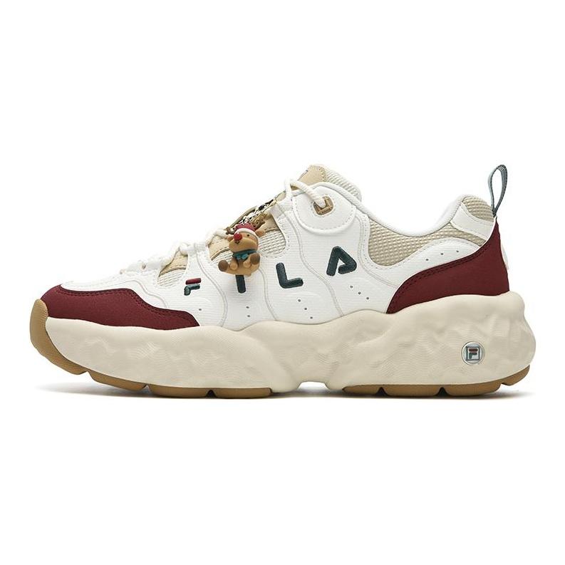 Fila MUFFIN Амортизирующие Нескользящие Износостойкие Легкие Низкие Повседневные Туфли Мужские Белый Красный F12M611132FGT