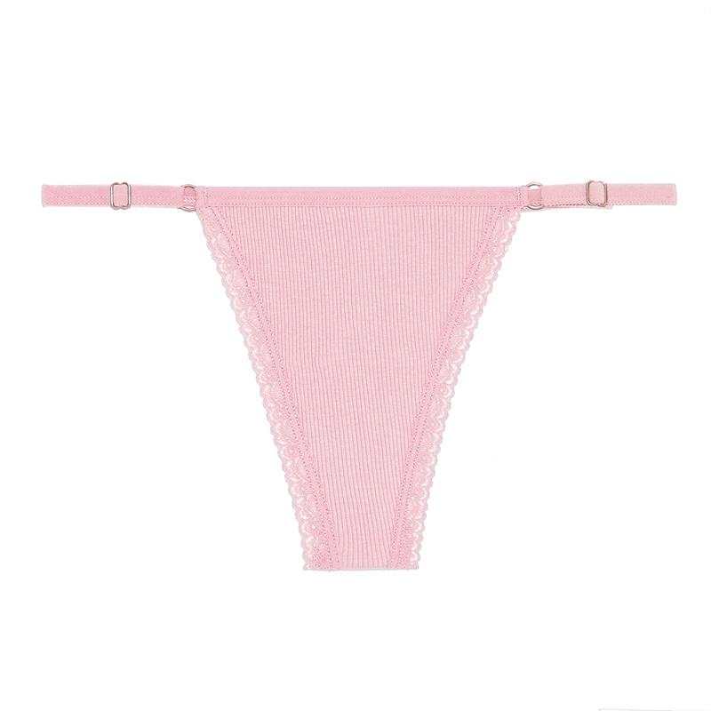 Хлопковые стринги, нижнее белье, регулируемое нижнее белье, удобные трусы, дышащие стринги для девочек, нижнее белье, бикини