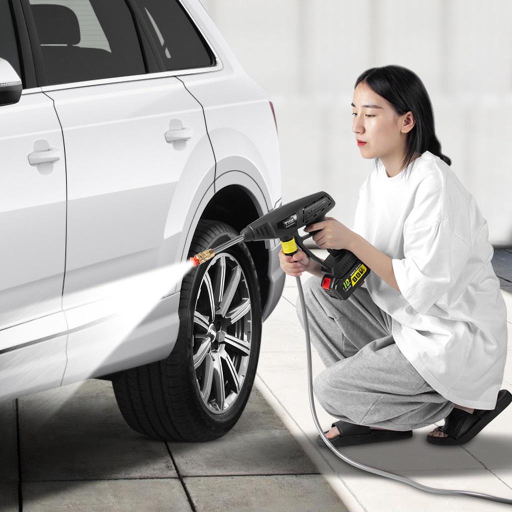 88 В Ручная Беспроводная Мойка Высокого Давления для Автомобиля Автоматический Распылитель Мойка для Автомобиля Очиститель Подходит для Аккумулятора 1000 Вт