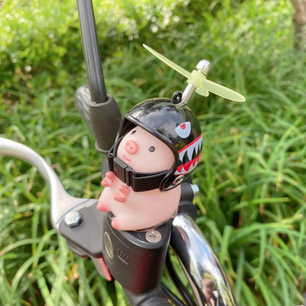 Propeller Little Pink Pig Ornaments Personalized Car Duck With Helmet Gift For Friend