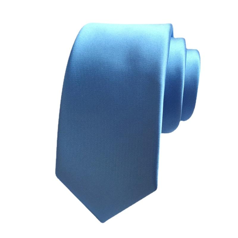 Cozy Up Solid Color Tie Men Thin and Narrow Version Formal Dress Business Wedding 148x6x3.5cm
