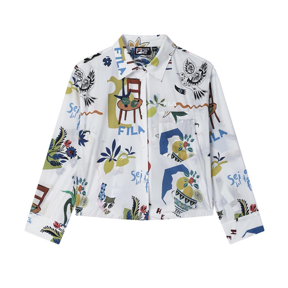 Fila Поло с длинным рукавом в стиле кэжуал Heritage Женские топы F11W528702FZA