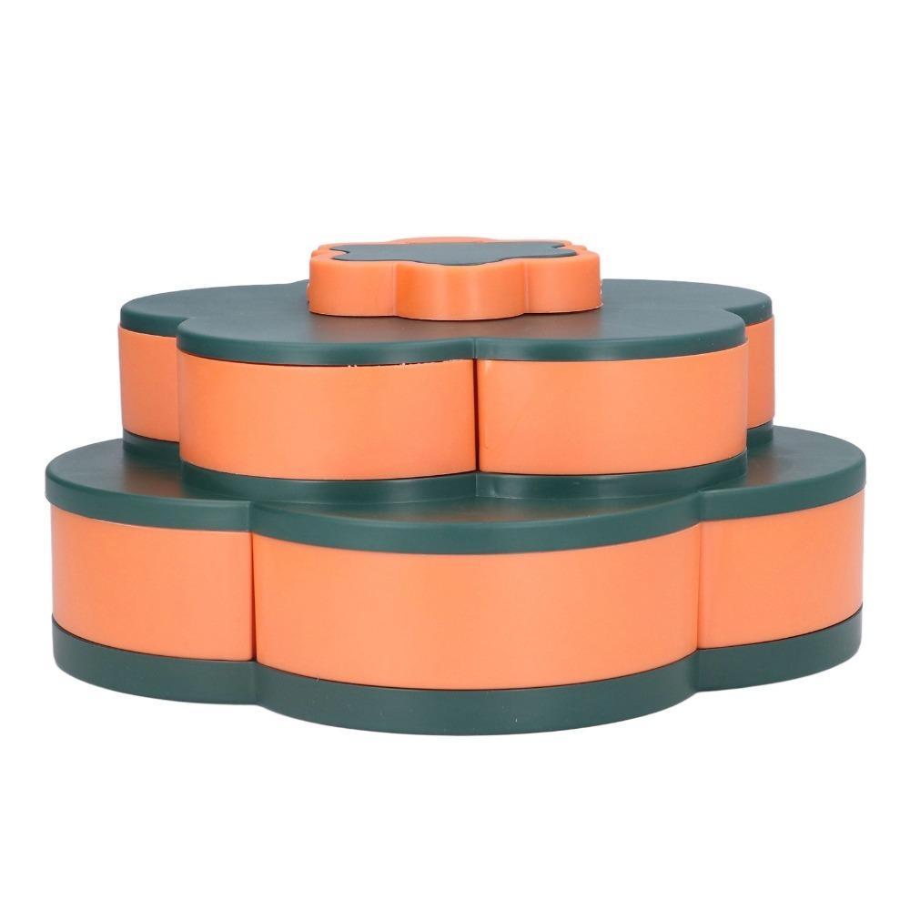 Multi-layer Candy Tray Double Layer Nut Plate 360 Rotating Storage Organizer Fruit Serving