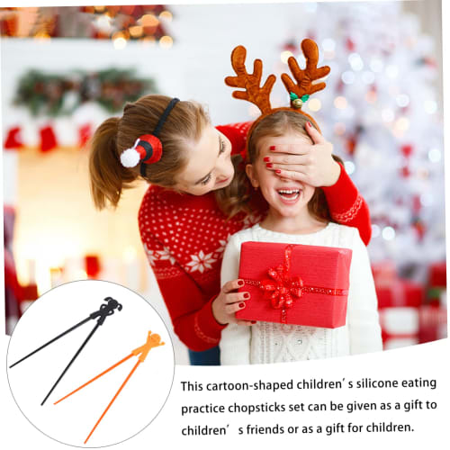 Mikinona 4-Pair Beginner's Cartoon Design Training Chopsticks Set for Kids, Smooth Material for Babies, Helps Children Gain Independence and Enjoys a