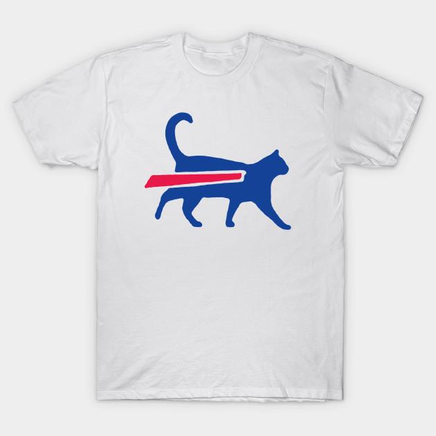Asian Size Men Black Print T-shirt Cat-Bills Is Buffalo Bills Funny Meme No-Cut Heat Transfer Print Cotton Tshirt