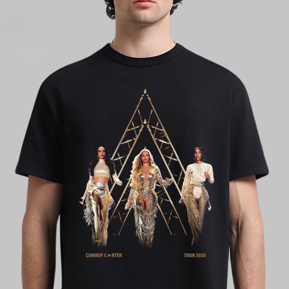 Редкая белая футболка Beyoncé Destiny’s Child X Cowboy Carter Tour 2025 Legacy Высококлассная роскошь Для мужчин и женщин Топ Y2k