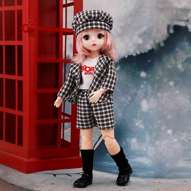30 см мини подвижная 23 шарнирная кукла игрушка для девочек 3D большие глаза BJD принцесса полная одежда коллекция платьев детская кукла подарок