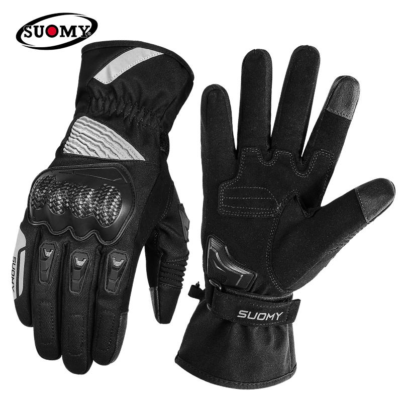 SUOMY Winter Waterproof Guantes Moto Motorcycle Gloves Men Women Autumn Motocross Biker Glove Touch Screen Cycling Luvas M-XXL
